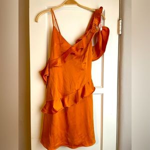Orange Satin dress